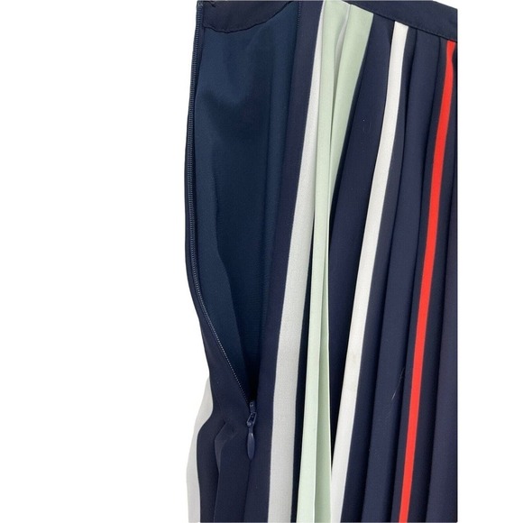 Rebecca Minkoff Madeline Pleated Skirt Striped A-Line Size 10 NWT $228 - Picture 3 of 10